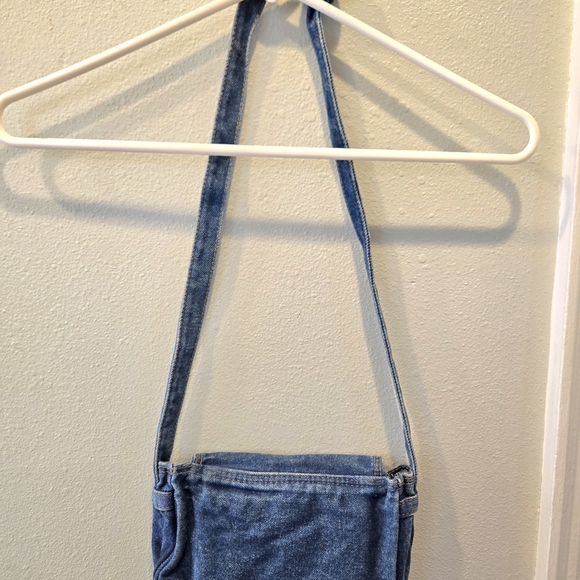 Jordache Basics Logo Purse 80s Small Bag Retro Vintage Horse Head Jeans Denim - Picture 2 of 8